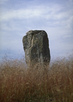 Stein auf steinzeitlichem Grabfeld